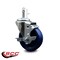 Service Caster 4'' Solid Poly Wheel Swivel 7/16'' Grip Ring Stem Caster with Brake SCC-GR20S414-SPUS-TLB-716138 - alternate 4